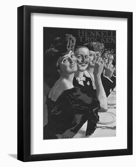 Henkell Trocken Drinking-Ernst Heilemann-Framed Art Print