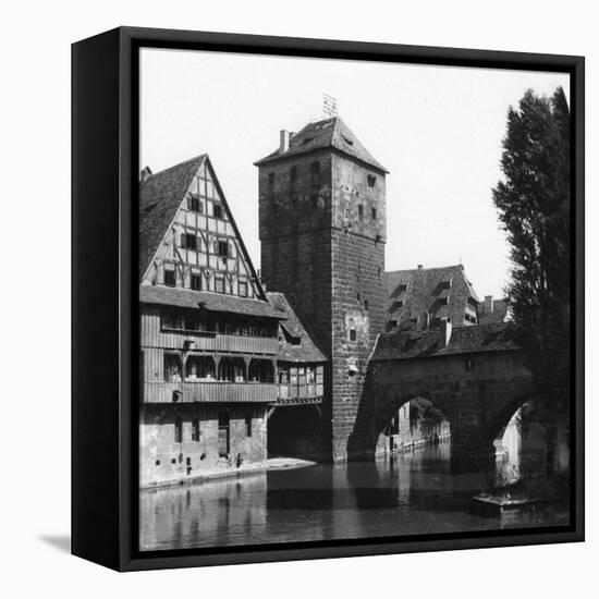 Henkersteg (The Hangman's Bridg), Nuremberg, Bavaria, Germany, C1900s-Wurthle & Sons-Framed Stretched Canvas