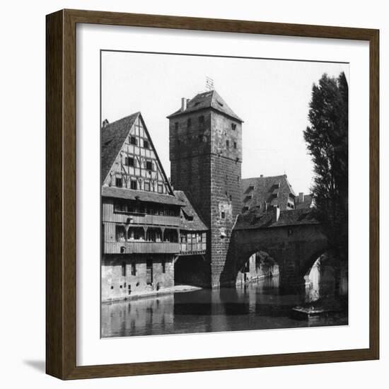 Henkersteg (The Hangman's Bridg), Nuremberg, Bavaria, Germany, C1900s-Wurthle & Sons-Framed Photographic Print