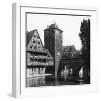 Henkersteg (The Hangman's Bridg), Nuremberg, Bavaria, Germany, C1900s-Wurthle & Sons-Framed Photographic Print