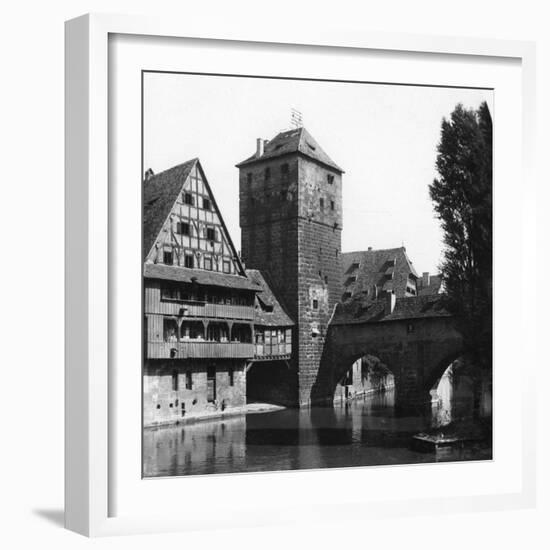 Henkersteg (The Hangman's Bridg), Nuremberg, Bavaria, Germany, C1900s-Wurthle & Sons-Framed Photographic Print