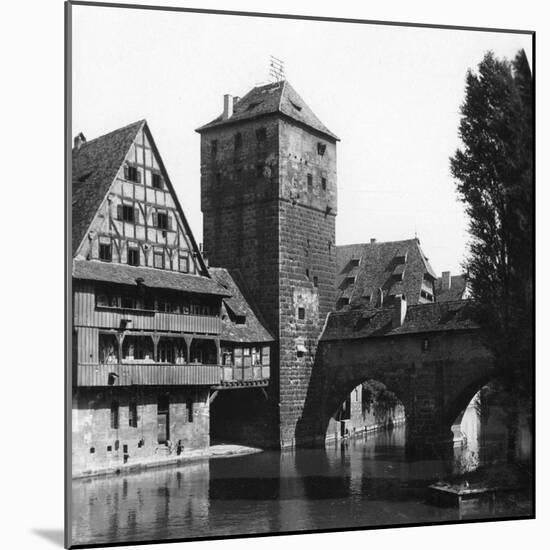 Henkersteg (The Hangman's Bridg), Nuremberg, Bavaria, Germany, C1900s-Wurthle & Sons-Mounted Photographic Print