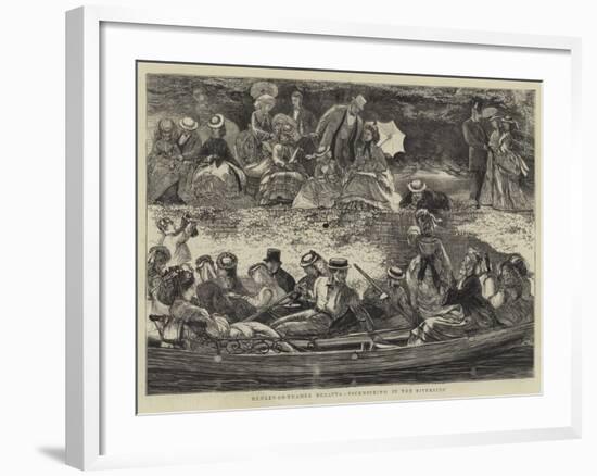 Henley-On-Thames Regatta, Picknicking by the Riverside-Francis S. Walker-Framed Giclee Print