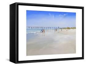 Henley Pier-Craig Trewin Penny-Framed Stretched Canvas