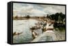 Henley Regatta, 1881-Alfred De Breanski-Framed Stretched Canvas