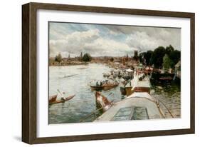 Henley Regatta, 1881-Alfred De Breanski-Framed Giclee Print