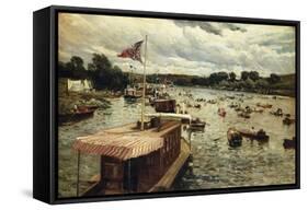 Henley Regatta, England-Alfred De Breanski-Framed Stretched Canvas