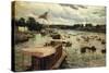 Henley Regatta, England-Alfred De Breanski-Stretched Canvas