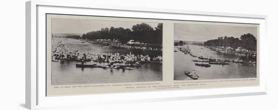 Henley Regatta in the Coronation Year, Two Important Heats-null-Framed Giclee Print