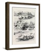 Henley Regatta: Sketches on the River 1880-null-Framed Giclee Print