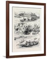 Henley Regatta: Sketches on the River 1880-null-Framed Giclee Print