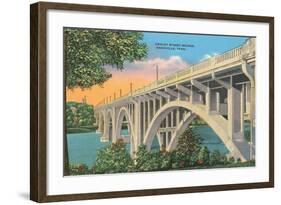 Henley Street Bridge, Knoxville-null-Framed Art Print