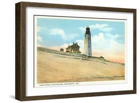 Henlopen Lighthouse, Rehoboth, Delaware-null-Framed Art Print