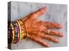 Henna Design on Woman's Hands, Delhi, India-Bill Bachmann-Stretched Canvas