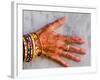 Henna Design on Woman's Hands, Delhi, India-Bill Bachmann-Framed Photographic Print