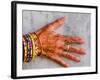 Henna Design on Woman's Hands, Delhi, India-Bill Bachmann-Framed Photographic Print