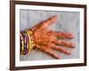 Henna Design on Woman's Hands, Delhi, India-Bill Bachmann-Framed Photographic Print