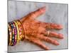 Henna Design on Woman's Hands, Delhi, India-Bill Bachmann-Mounted Photographic Print