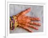 Henna Design on Woman's Hands, Delhi, India-Bill Bachmann-Framed Photographic Print