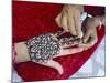 Henna Designs Being Applied to a Woman's Hand, Rajasthan State, India-Bruno Morandi-Mounted Photographic Print