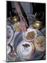 Henna-Dyed Hand Reaches for Traditional Nubian Food, Askoba, Aswan, Egypt-Cindy Miller Hopkins-Mounted Photographic Print