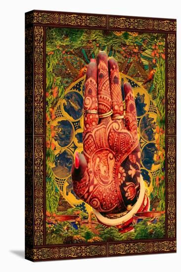 Henna Hand-CosmoZach-Stretched Canvas