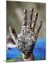 Henna Tattoo on Woman's Hands, Dakshin Kali, Nepal, Asia-Godong-Mounted Photographic Print