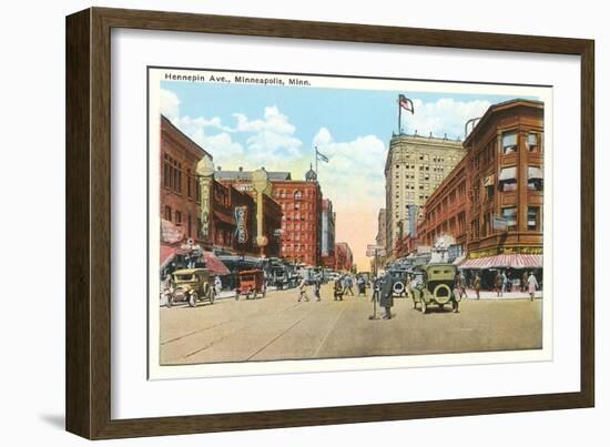 Hennepin Avenue, Minneapolis, Minnesota-null-Framed Art Print