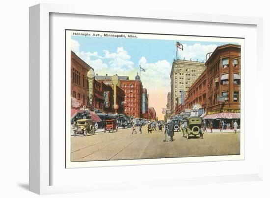 Hennepin Avenue, Minneapolis, Minnesota-null-Framed Art Print