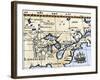 Hennepin's Map of New France and Louisiana - la Carte de la Nouvelle France, c.1683-null-Framed Giclee Print