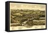 Henniker, New Hampshire - Panoramic Map-Lantern Press-Framed Stretched Canvas