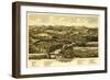 Henniker, New Hampshire - Panoramic Map-Lantern Press-Framed Art Print