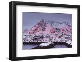 Henningsvaer (Fishing Village), Ausvagoya (Island), Lofoten, 'Nordland' (County), Norway-Rainer Mirau-Framed Photographic Print