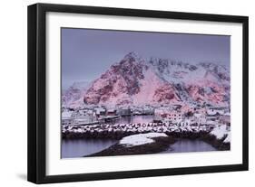 Henningsvaer (Fishing Village), Ausvagoya (Island), Lofoten, 'Nordland' (County), Norway-Rainer Mirau-Framed Photographic Print