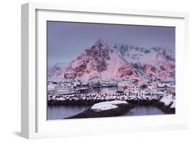 Henningsvaer (Fishing Village), Ausvagoya (Island), Lofoten, 'Nordland' (County), Norway-Rainer Mirau-Framed Photographic Print