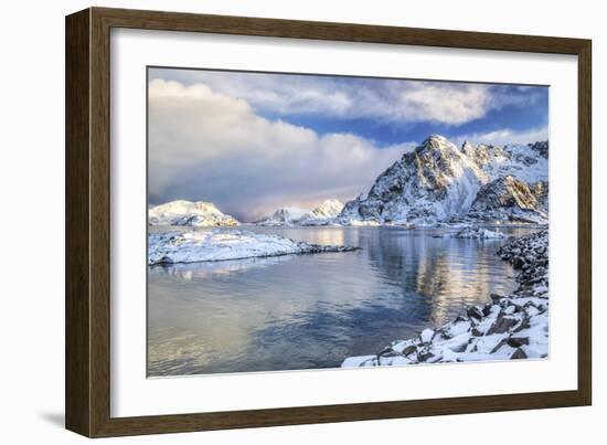 Henningsvaer Fjord. Lofoten Islands. Norway. Europe-ClickAlps-Framed Photographic Print