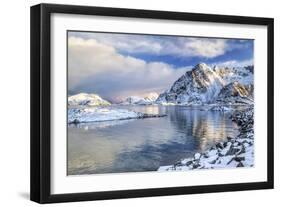 Henningsvaer Fjord. Lofoten Islands. Norway. Europe-ClickAlps-Framed Photographic Print