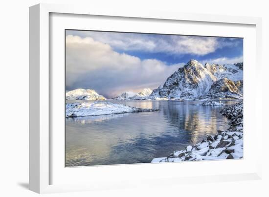 Henningsvaer Fjord. Lofoten Islands. Norway. Europe-ClickAlps-Framed Photographic Print