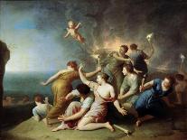 Nymphs Burning the Ship of Telemachus, 1746-Henri Antoine de Favannes-Giclee Print