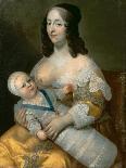 Louis XIV as an Infant with His Nurse Longuet De La Giraudière-Henri Beaubrun-Framed Stretched Canvas