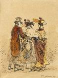 The Walk (Ink and W/C on Paper)-Henri Bonaventure Monnier-Giclee Print