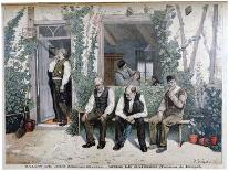 At the Barbers, 1895-Henri Brispot-Stretched Canvas