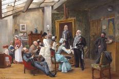 At the Barbers, 1895-Henri Brispot-Framed Giclee Print