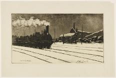 Locomotive, Effet De Neige, C.1888 (Etching & Aquatint)-Henri-Charles Guérard-Giclee Print