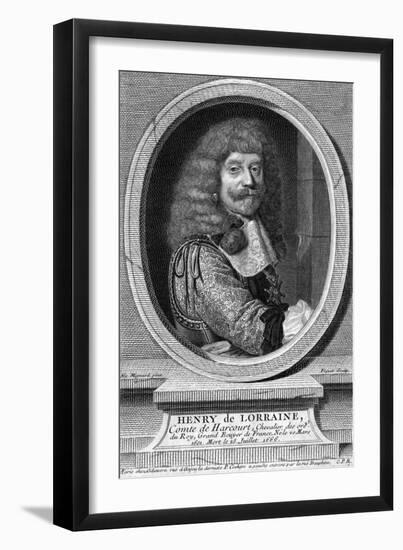 Henri Comte Harcourt-Nicolas Mignard-Framed Art Print