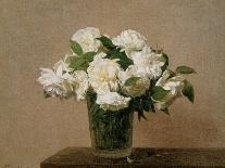 Vase with white Roses. 1885-Henri De Fantin-latour-Framed Giclee Print