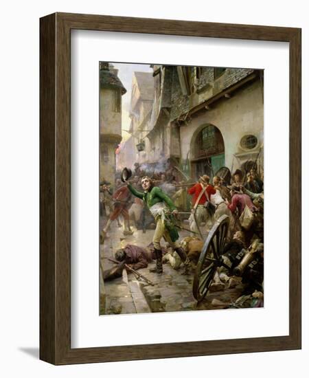 Henri de La Rochejaquelein at the Battle of Cholet, 17th October 1793-Paul Emile Boutigny-Framed Giclee Print