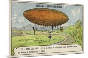 Henri De La Vaulx Hovering in an Airship Above Longchamps for Several Hours, 1906-null-Mounted Giclee Print