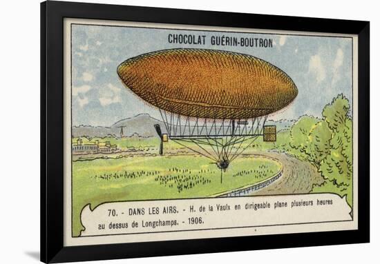 Henri De La Vaulx Hovering in an Airship Above Longchamps for Several Hours, 1906-null-Framed Giclee Print