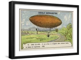 Henri De La Vaulx Hovering in an Airship Above Longchamps for Several Hours, 1906-null-Framed Giclee Print